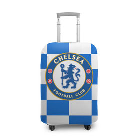 Чехол для чемодана 3D с принтом FC Chelsea , 86% полиэфир, 14% спандекс | двустороннее нанесение принта, прорези для ручек и колес | chelsea | england | football | logo | london | sport | англия | лига | лого | спорт | фк | футбол | футбольный клуб | челси | эмблема