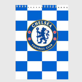 Скетчбук с принтом FC Chelsea , 100% бумага
 | 48 листов, плотность листов — 100 г/м2, плотность картонной обложки — 250 г/м2. Листы скреплены сверху удобной пружинной спиралью | chelsea | england | football | logo | london | sport | англия | лига | лого | спорт | фк | футбол | футбольный клуб | челси | эмблема