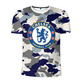 Мужская футболка 3D спортивная с принтом FC Chelsea Camouflage , 100% полиэстер с улучшенными характеристиками | приталенный силуэт, круглая горловина, широкие плечи, сужается к линии бедра | Тематика изображения на принте: 