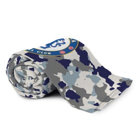 Плед 3D с принтом FC Chelsea Camouflage , 100% полиэстер | закругленные углы, все края обработаны. Ткань не мнется и не растягивается | 