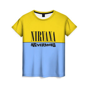 Женская футболка 3D с принтом Nirvana nevermino , 100% полиэфир ( синтетическое хлопкоподобное полотно) | прямой крой, круглый вырез горловины, длина до линии бедер | cobain | kurt | nevermino | nirvana | альтернативный | гранж | грол | группа | дональд | кобейн | курт | музыка | надпись | нервана | нирвана | новоселич | певец | рок | смайл | смайлик | солист