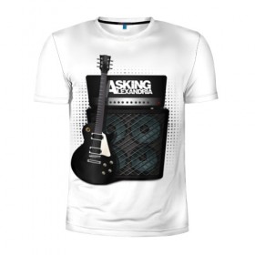 Мужская футболка 3D спортивная с принтом Asking Alexandria , 100% полиэстер с улучшенными характеристиками | приталенный силуэт, круглая горловина, широкие плечи, сужается к линии бедра | 