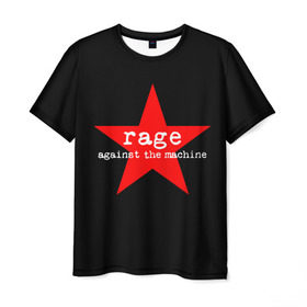 Мужская футболка 3D с принтом Rage Against the Machine , 100% полиэфир | прямой крой, круглый вырез горловины, длина до линии бедер | Тематика изображения на принте: 