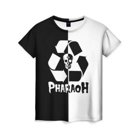 Женская футболка 3D с принтом Pharaoh , 100% полиэфир ( синтетическое хлопкоподобное полотно) | прямой крой, круглый вырез горловины, длина до линии бедер | pharaoh | rap | голубин | реп | рэп | фараон | фристайл | хип хоп | хипхоп