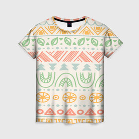 Женская футболка 3D с принтом Africa , 100% полиэфир ( синтетическое хлопкоподобное полотно) | прямой крой, круглый вырез горловины, длина до линии бедер | afrika | pattern | африка | африканские мотивы | африканские узоры | солнце | узор | этника | южный континент