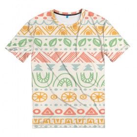Мужская футболка 3D с принтом Africa , 100% полиэфир | прямой крой, круглый вырез горловины, длина до линии бедер | afrika | pattern | африка | африканские мотивы | африканские узоры | солнце | узор | этника | южный континент