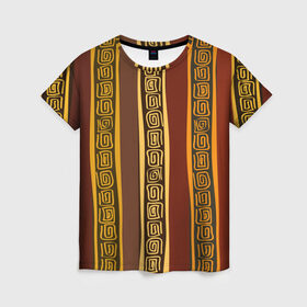Женская футболка 3D с принтом Африканские символы , 100% полиэфир ( синтетическое хлопкоподобное полотно) | прямой крой, круглый вырез горловины, длина до линии бедер | afrika | pattern | африка | африканские мотивы | африканские узоры | солнце | узор | этника | южный континент