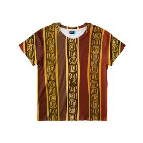 Детская футболка 3D с принтом Африканские символы , 100% гипоаллергенный полиэфир | прямой крой, круглый вырез горловины, длина до линии бедер, чуть спущенное плечо, ткань немного тянется | afrika | pattern | африка | африканские мотивы | африканские узоры | солнце | узор | этника | южный континент