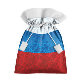 Подарочный 3D мешок с принтом Россия хохлома триколор , 100% полиэстер | Размер: 29*39 см | russia | россия | россия триколор | россия хохлома | триколор | флаг рф | хозлома | хохлома
