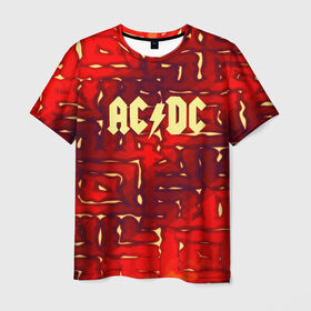 Мужская футболка 3D с принтом AC/DC , 100% полиэфир | прямой крой, круглый вырез горловины, длина до линии бедер | 