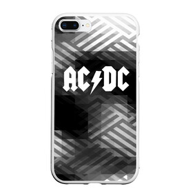 Чехол для iPhone 7Plus/8 Plus матовый с принтом AC DC rock band , Силикон | Область печати: задняя сторона чехла, без боковых панелей | ac dc | logo | music | pop | rock | usa | альтернатива | америка | металл | музыка | музыкальный | поп | рок