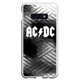 Чехол для Samsung S10E с принтом AC DC rock band , Силикон | Область печати: задняя сторона чехла, без боковых панелей | ac dc | logo | music | pop | rock | usa | альтернатива | америка | металл | музыка | музыкальный | поп | рок