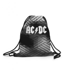 Рюкзак-мешок 3D с принтом AC/DC rock band , 100% полиэстер | плотность ткани — 200 г/м2, размер — 35 х 45 см; лямки — толстые шнурки, застежка на шнуровке, без карманов и подкладки | ac dc | logo | music | pop | rock | usa | альтернатива | америка | металл | музыка | музыкальный | поп | рок