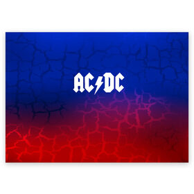 Поздравительная открытка с принтом AC/DC angel&devil , 100% бумага | плотность бумаги 280 г/м2, матовая, на обратной стороне линовка и место для марки
 | Тематика изображения на принте: ac dc | logo | music | pop | rock | usa | альтернатива | америка | металл | музыка | музыкальный | поп | рок
