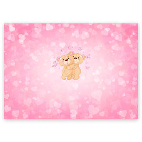 Поздравительная открытка с принтом Мишки , 100% бумага | плотность бумаги 280 г/м2, матовая, на обратной стороне линовка и место для марки
 | angel | heart | love | valentines day | амур | ангел | бабочки | купидон | любовь | медведь | сердце