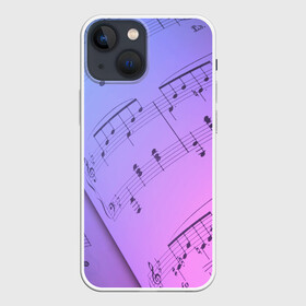 Чехол для iPhone 13 mini с принтом Ноты ,  |  | guitar | music | piano | гитара | музыка | ноты | пианино