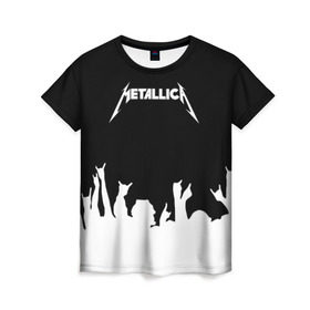 Женская футболка 3D с принтом Metallica , 100% полиэфир ( синтетическое хлопкоподобное полотно) | прямой крой, круглый вырез горловины, длина до линии бедер | metallica | группа | джеймс хэтфилд | кирк хэмметт | ларс ульрих | метал | металика | металлика | миталика | музыка | роберт трухильо | рок | трэш | трэшметал | хард | хардрок | хеви | хевиметал