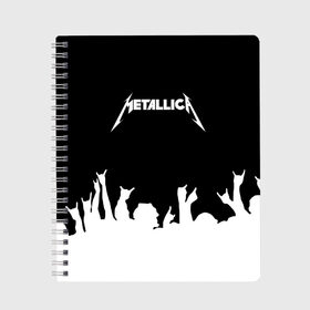 Тетрадь с принтом Metallica , 100% бумага | 48 листов, плотность листов — 60 г/м2, плотность картонной обложки — 250 г/м2. Листы скреплены сбоку удобной пружинной спиралью. Уголки страниц и обложки скругленные. Цвет линий — светло-серый
 | metallica | группа | джеймс хэтфилд | кирк хэмметт | ларс ульрих | метал | металика | металлика | миталика | музыка | роберт трухильо | рок | трэш | трэшметал | хард | хардрок | хеви | хевиметал