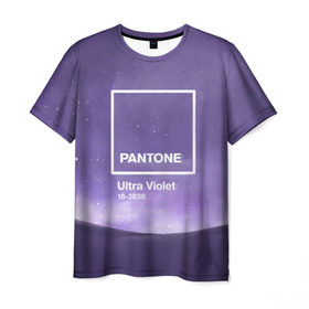 Мужская футболка 3D с принтом Ультрафиолет Космос , 100% полиэфир | прямой крой, круглый вырез горловины, длина до линии бедер | ultra violet | ультрафиолет