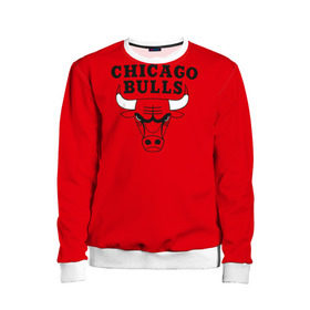 Детский свитшот 3D с принтом Chicago Bulls , 100% полиэстер | свободная посадка, прямой крой, мягкая тканевая резинка на рукавах и понизу свитшота | bulls | chicago | chicago bulls | nba | баскетбол | буллз | нба | чикаго буллз