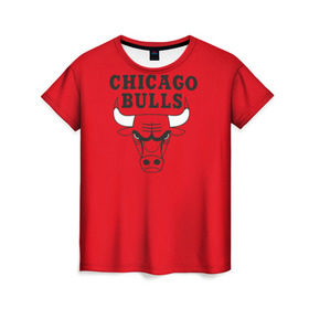 Женская футболка 3D с принтом Chicago Bulls , 100% полиэфир ( синтетическое хлопкоподобное полотно) | прямой крой, круглый вырез горловины, длина до линии бедер | bulls | chicago | chicago bulls | nba | баскетбол | буллз | нба | чикаго буллз