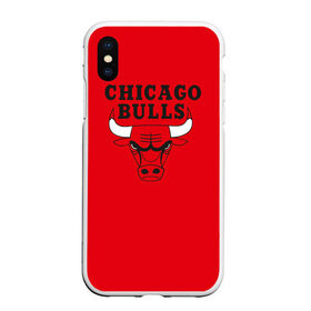 Чехол для iPhone XS Max матовый с принтом Chicago Bulls , Силикон | Область печати: задняя сторона чехла, без боковых панелей | bulls | chicago | chicago bulls | nba | баскетбол | буллз | нба | чикаго буллз