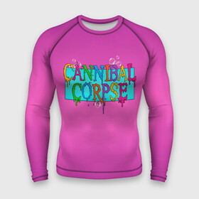 Мужской рашгард 3D с принтом Cannibal Corpse ,  |  | Тематика изображения на принте: band | cannibal corpse | fun | logo | metal | music | rock | группа | детский | метал | музыка | прикол | розовый | рок