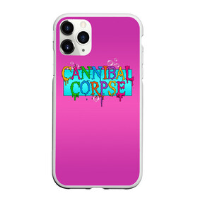 Чехол для iPhone 11 Pro матовый с принтом Cannibal Corpse , Силикон |  | Тематика изображения на принте: band | cannibal corpse | fun | logo | metal | music | rock | группа | детский | метал | музыка | прикол | розовый | рок