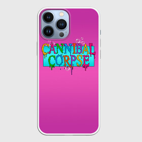 Чехол для iPhone 13 Pro Max с принтом Cannibal Corpse ,  |  | band | cannibal corpse | fun | logo | metal | music | rock | группа | детский | метал | музыка | прикол | розовый | рок