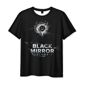 Мужская футболка 3D с принтом Black mirror , 100% полиэфир | прямой крой, круглый вырез горловины, длина до линии бедер | Тематика изображения на принте: 