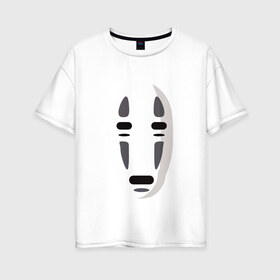 Женская футболка хлопок Oversize с принтом Безликий Бог Каонаси_2 , 100% хлопок | свободный крой, круглый ворот, спущенный рукав, длина до линии бедер
 | аниме | миядзаки | унесенные призраками