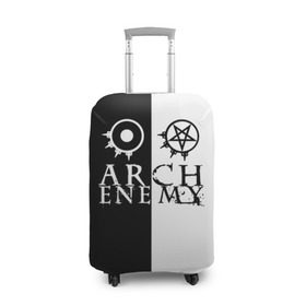 Чехол для чемодана 3D с принтом Arch Enemy , 86% полиэфир, 14% спандекс | двустороннее нанесение принта, прорези для ручек и колес | arch enemy | арх | архэнеми | арч | арчэнеми | энеми
