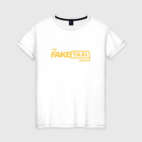 Женская футболка хлопок с принтом FakeTaxi , 100% хлопок | прямой крой, круглый вырез горловины, длина до линии бедер, слегка спущенное плечо | 