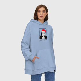 Худи SuperOversize хлопок с принтом Sasha Grey (Santa) , 70% хлопок, 30% полиэстер, мягкий начес внутри | карман-кенгуру, эластичная резинка на манжетах и по нижней кромке, двухслойный капюшон
 | brazzers | sasha gray | sasha grey | бразерс | браззерс | саша грей | саша грэй