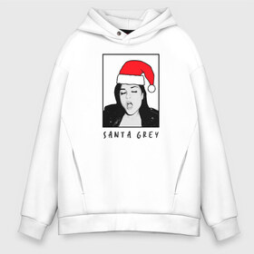 Мужское худи Oversize хлопок с принтом Sasha Grey (Santa) , френч-терри — 70% хлопок, 30% полиэстер. Мягкий теплый начес внутри —100% хлопок | боковые карманы, эластичные манжеты и нижняя кромка, капюшон на магнитной кнопке | Тематика изображения на принте: brazzers | sasha gray | sasha grey | бразерс | браззерс | саша грей | саша грэй