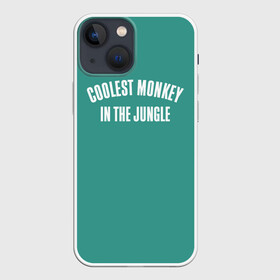 Чехол для iPhone 13 mini с принтом Coolest monkey in the jungle ,  |  | blackface | блэкфэйс | в джунглях | крутая | обезьяна | самая крутая обезьяна