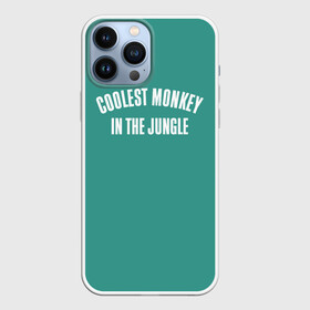 Чехол для iPhone 13 Pro Max с принтом Coolest monkey in the jungle ,  |  | Тематика изображения на принте: blackface | блэкфэйс | в джунглях | крутая | обезьяна | самая крутая обезьяна