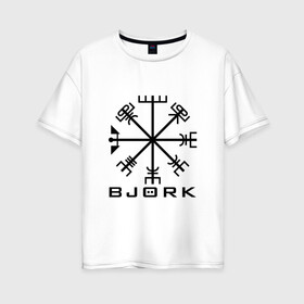 Женская футболка хлопок Oversize с принтом Bjork , 100% хлопок | свободный крой, круглый ворот, спущенный рукав, длина до линии бедер
 | biophilia | bjork | gumundsdttir | homogenic | vespertine | volta | арт | бёрк | биорк | бйорк | бъорк | бьёрк | бьорк | гудмундсдоттир | музыка | певица | поп | экспериментальная