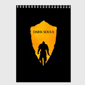 Скетчбук с принтом Dark Souls , 100% бумага
 | 48 листов, плотность листов — 100 г/м2, плотность картонной обложки — 250 г/м2. Листы скреплены сверху удобной пружинной спиралью | dark | souls | дракон | души | игра | лордран | темные