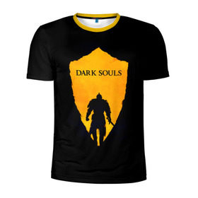 Мужская футболка 3D спортивная с принтом Dark Souls , 100% полиэстер с улучшенными характеристиками | приталенный силуэт, круглая горловина, широкие плечи, сужается к линии бедра | dark | souls | дракон | души | игра | лордран | темные