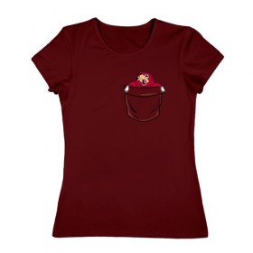 Женская футболка хлопок с принтом Pocket Knuckles , 100% хлопок | прямой крой, круглый вырез горловины, длина до линии бедер, слегка спущенное плечо | 