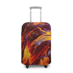 Чехол для чемодана 3D с принтом Fire , 86% полиэфир, 14% спандекс | двустороннее нанесение принта, прорези для ручек и колес | Тематика изображения на принте: abstract | color | colourful | абстракция | жара | лето | огонь | пламя | цвет | цветастый | цветной