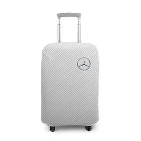 Чехол для чемодана 3D с принтом MERCEDES BENZ CARBON , 86% полиэфир, 14% спандекс | двустороннее нанесение принта, прорези для ручек и колес | amg | mercedes | марка | машины | мерседес