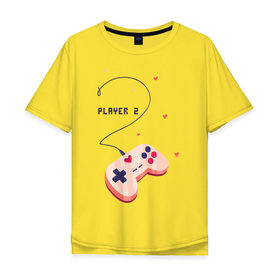 Мужская футболка хлопок Oversize с принтом Perfect team , 100% хлопок | свободный крой, круглый ворот, “спинка” длиннее передней части | 14 февраля | game | gamepad | love | player | игра | любовь