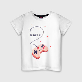 Детская футболка хлопок с принтом Perfect team , 100% хлопок | круглый вырез горловины, полуприлегающий силуэт, длина до линии бедер | 14 февраля | game | gamepad | love | player | игра | любовь