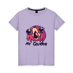 Женская футболка хлопок с принтом My Queen , 100% хлопок | прямой крой, круглый вырез горловины, длина до линии бедер, слегка спущенное плечо | brudda | knuckles | queen | королева | наклз
