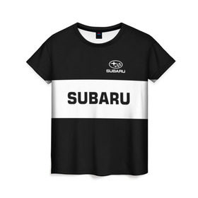 Женская футболка 3D с принтом SUBARU SPORT , 100% полиэфир ( синтетическое хлопкоподобное полотно) | прямой крой, круглый вырез горловины, длина до линии бедер | subaru | автомобильные | машины | субару