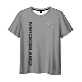 Мужская футболка 3D с принтом MERCEDES BENZ VINTAGE , 100% полиэфир | прямой крой, круглый вырез горловины, длина до линии бедер | mercedes | марка | машины | мерседес