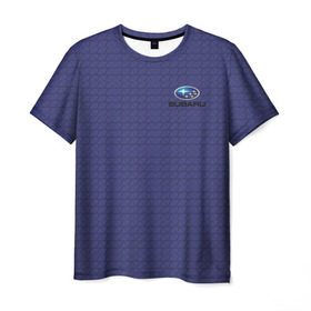 Мужская футболка 3D с принтом SUBARU SPORT , 100% полиэфир | прямой крой, круглый вырез горловины, длина до линии бедер | subaru | автомобильные | машины | субару