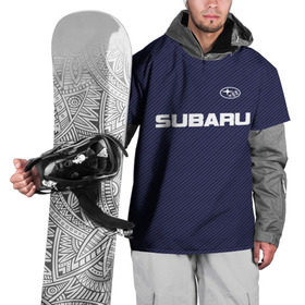 Накидка на куртку 3D с принтом SUBARU CARBON , 100% полиэстер |  | subaru | автомобильные | машины | субару